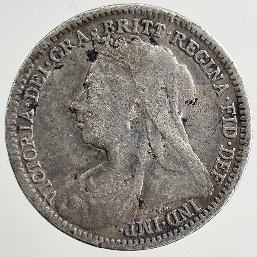 1901 Victoria Threepence Silver Coin | Fine Collectable Grade | a8808