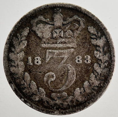 1883 Victoria Threepence Silver Coin | Collectable Grade | a8670