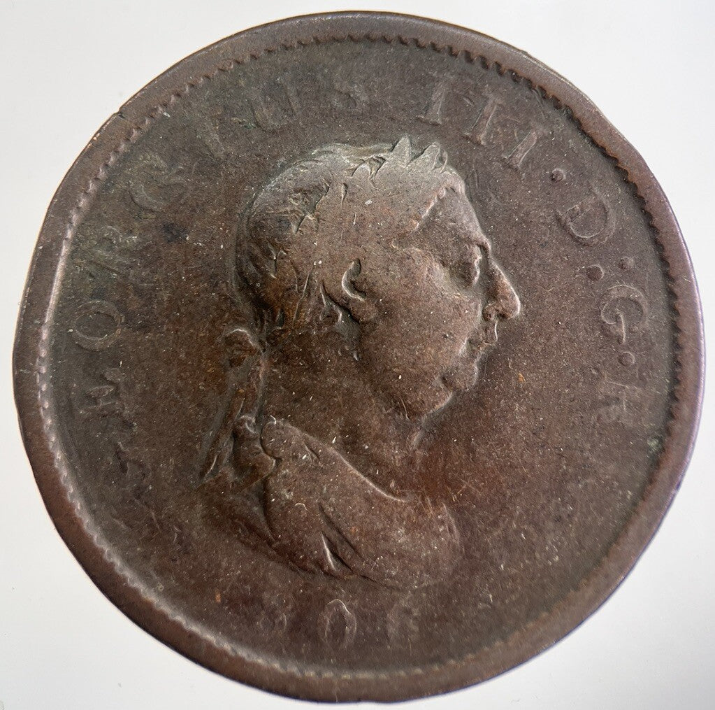 1806 George III 3rd One Penny Coin | Collectable Grade | a8978