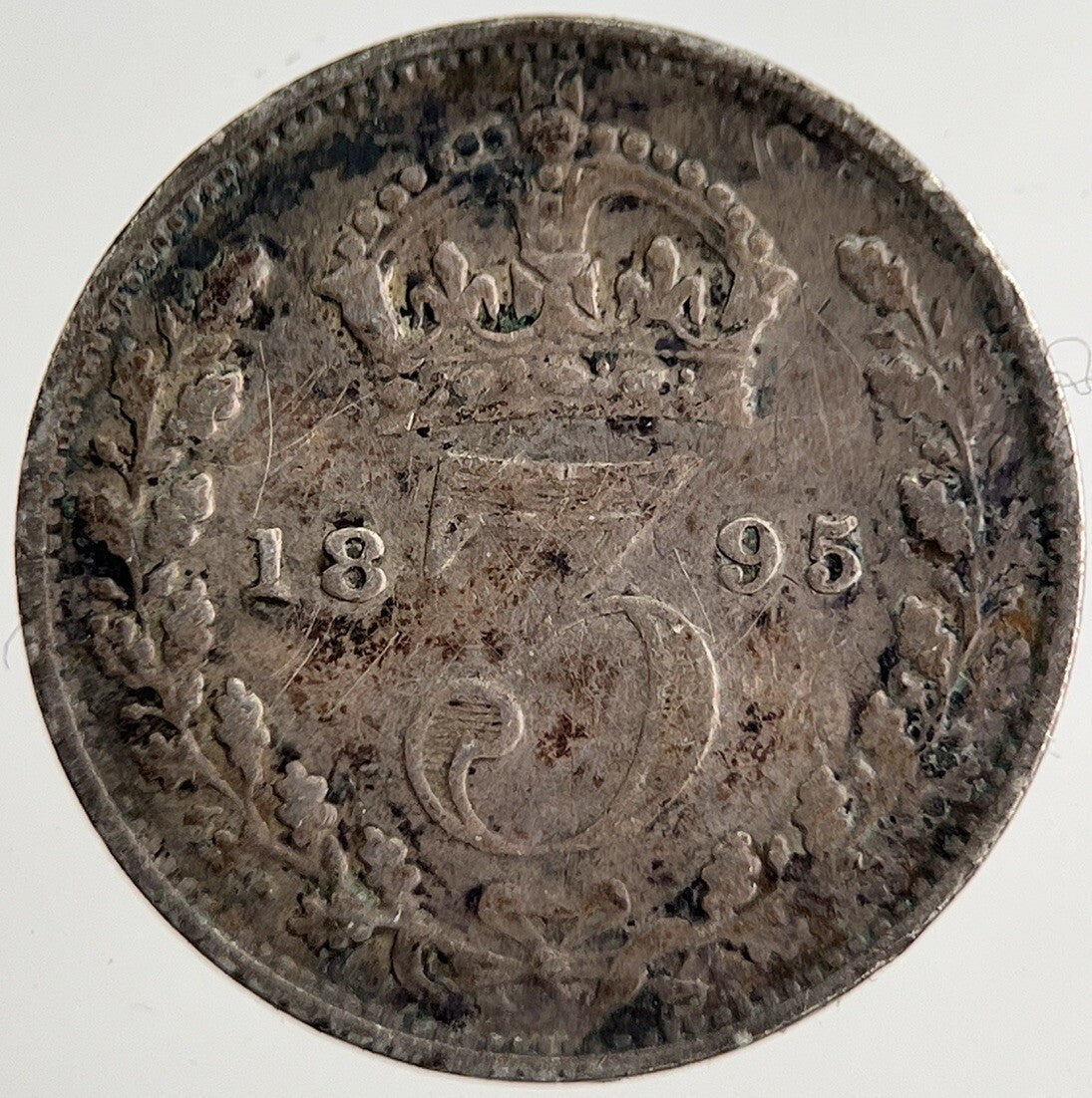 1895 Victoria Threepence Silver Coin | Fine Collectable Grade | a8486
