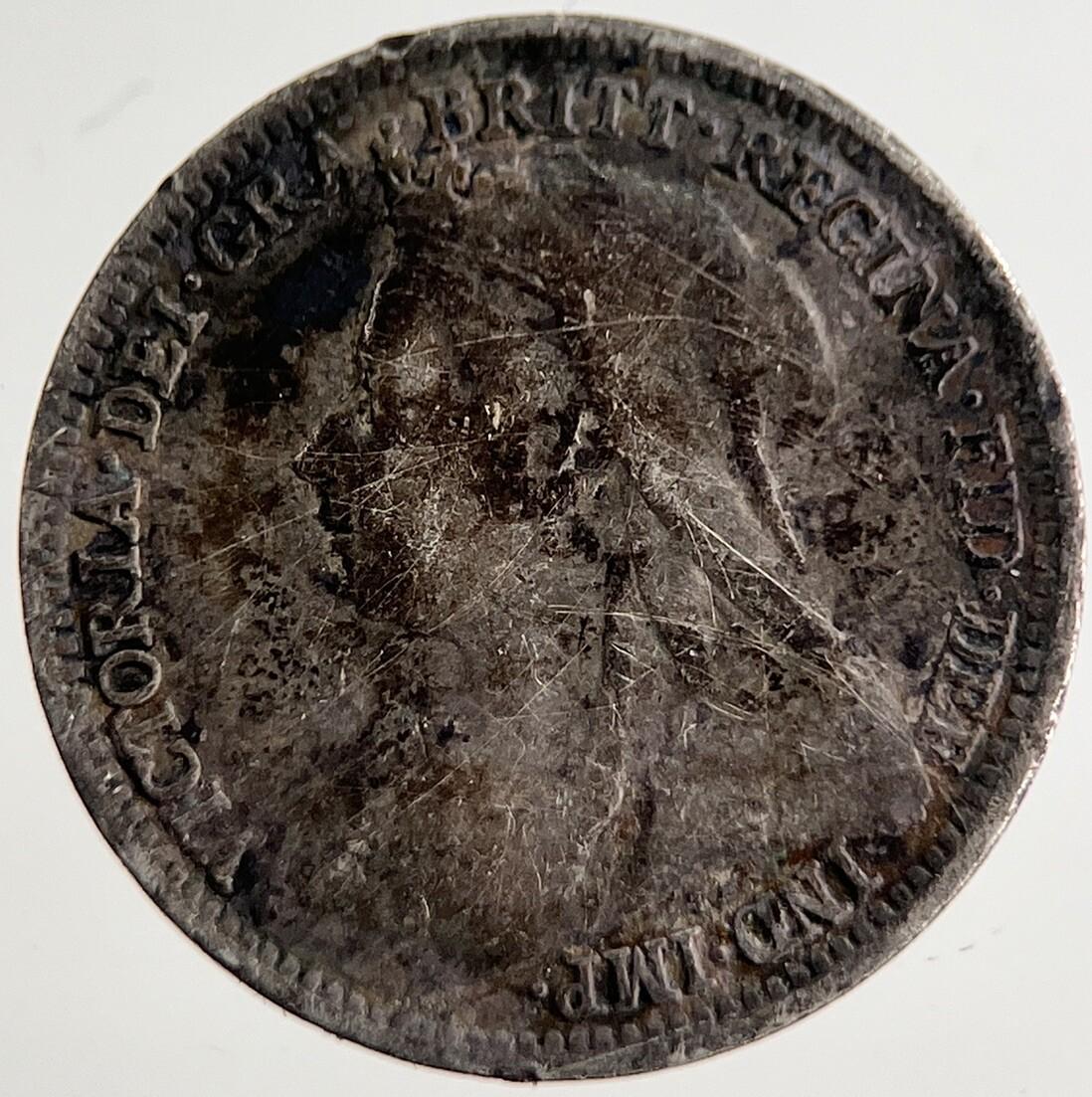 1895 Victoria Threepence Silver Coin | Fine Collectable Grade | a8486