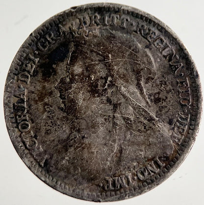 1895 Victoria Threepence Silver Coin | Fine Collectable Grade | a8486