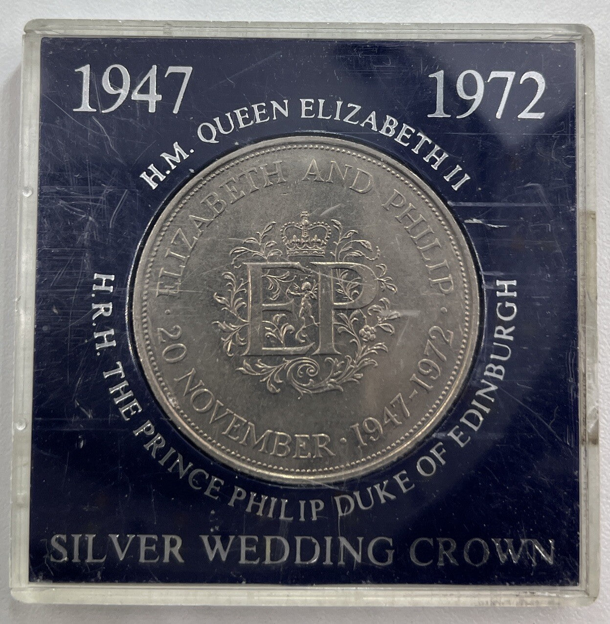 1972 Elizabeth II Wedding Crown British Coin In Case | Collectable Grade a90337