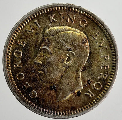 1942 New Zealand Threepence Silver Coin | Very High Grade | a8399