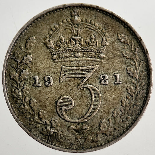 1921 George V Threepence Silver Coin | Very High Grade | a8630