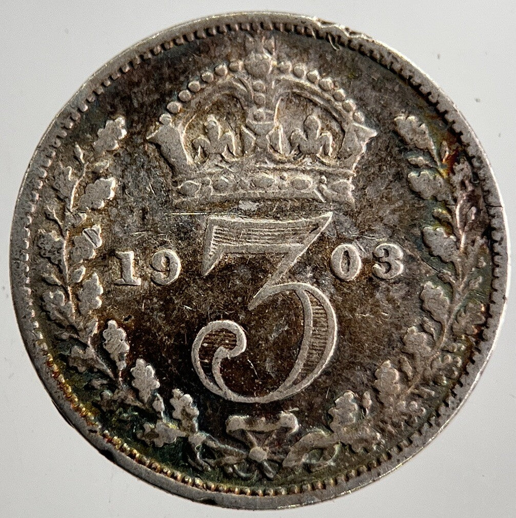 1903 Edward VII Threepence Silver Coin | Very High Grade | a8637