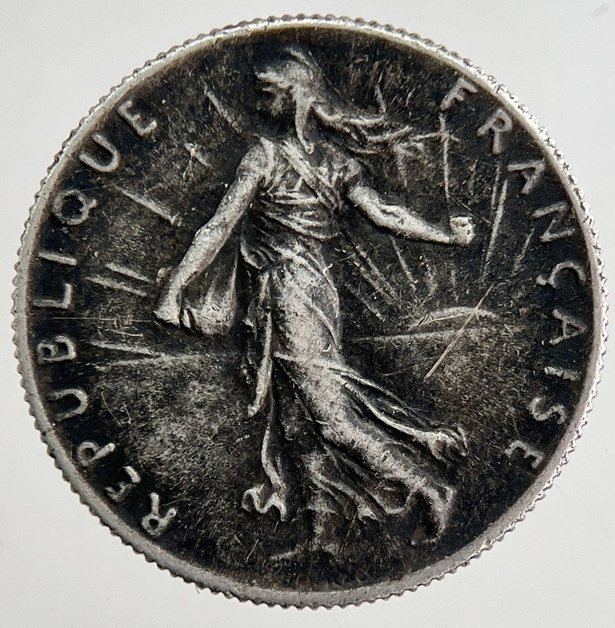 1918 France 50 Centimes Cents Silver Coin | Fine Collectable Grade | a8364