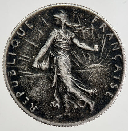 1918 France 50 Centimes Cents Silver Coin | Fine Collectable Grade | a8364