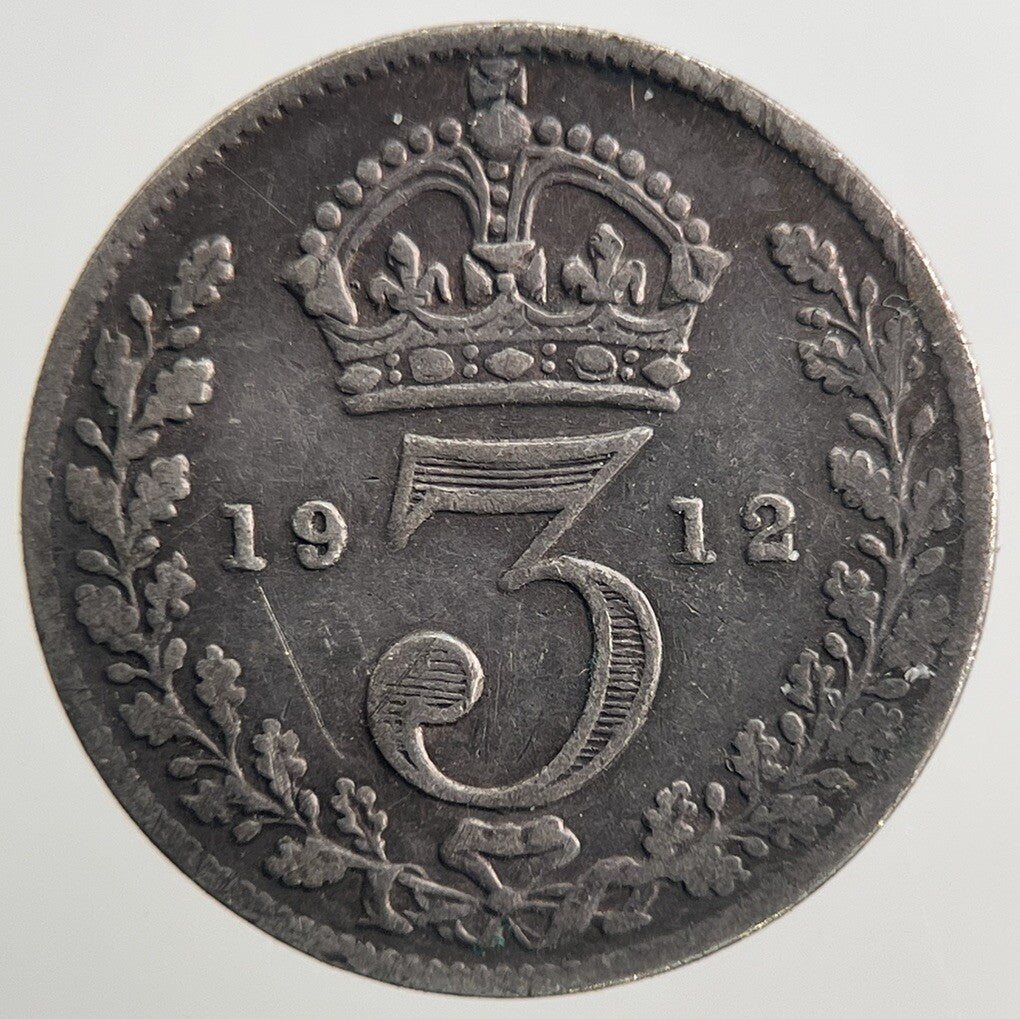 1912 George V Threepence Silver Coin | Fine Collectable Grade | a720
