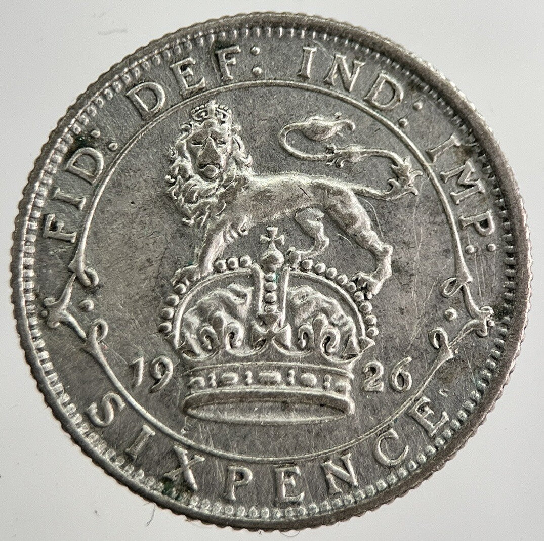 1926 George V Sixpence Silver Coin | Very High Grade | a8513