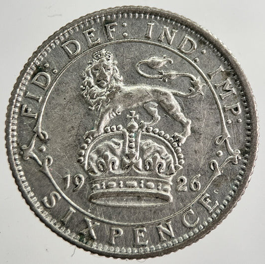 1926 George V Sixpence Silver Coin | Very High Grade | a8513