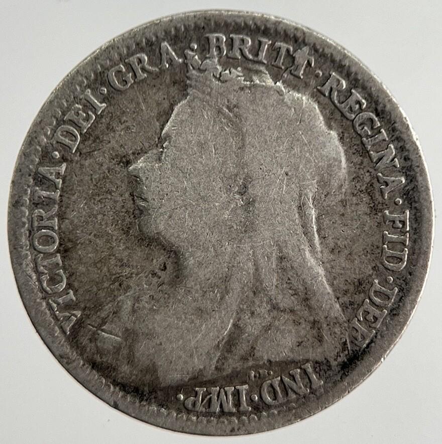 1897 Victoria Threepence Silver Coin | Fine Collectable Grade | a8485
