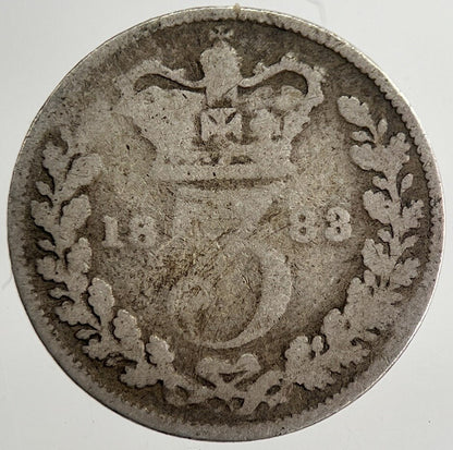 1883 Victoria Threepence Silver Coin | Collectable Grade | a8807