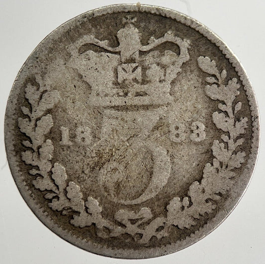 1883 Victoria Threepence Silver Coin | Collectable Grade | a8807