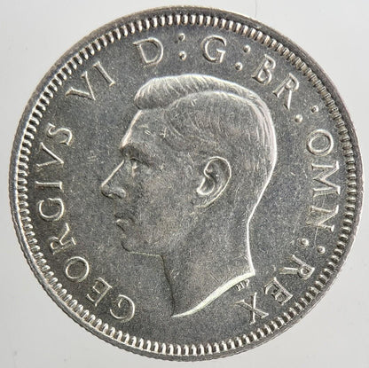1942 George VI British Shilling Silver Coin | Very High Grade | a6897
