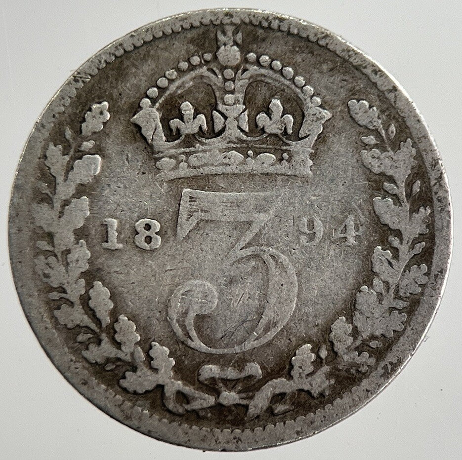 1894 Victoria Threepence Silver Coin | Collectable Grade | a8820