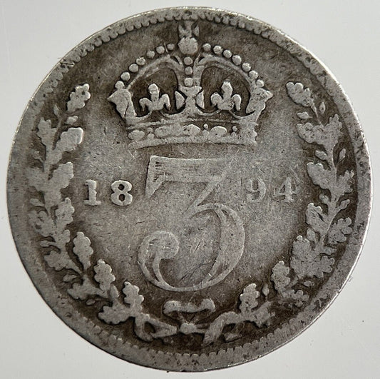 1894 Victoria Threepence Silver Coin | Collectable Grade | a8820