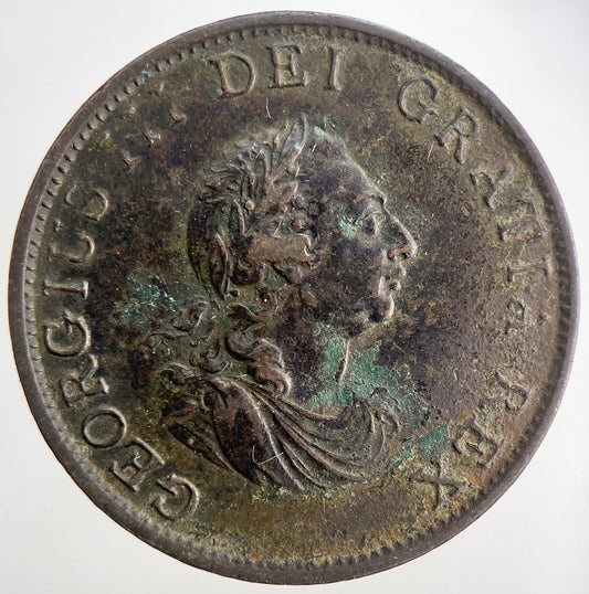 1799 George 3rd III Half-Penny British Coin | Fine Collectable Grade | a9042