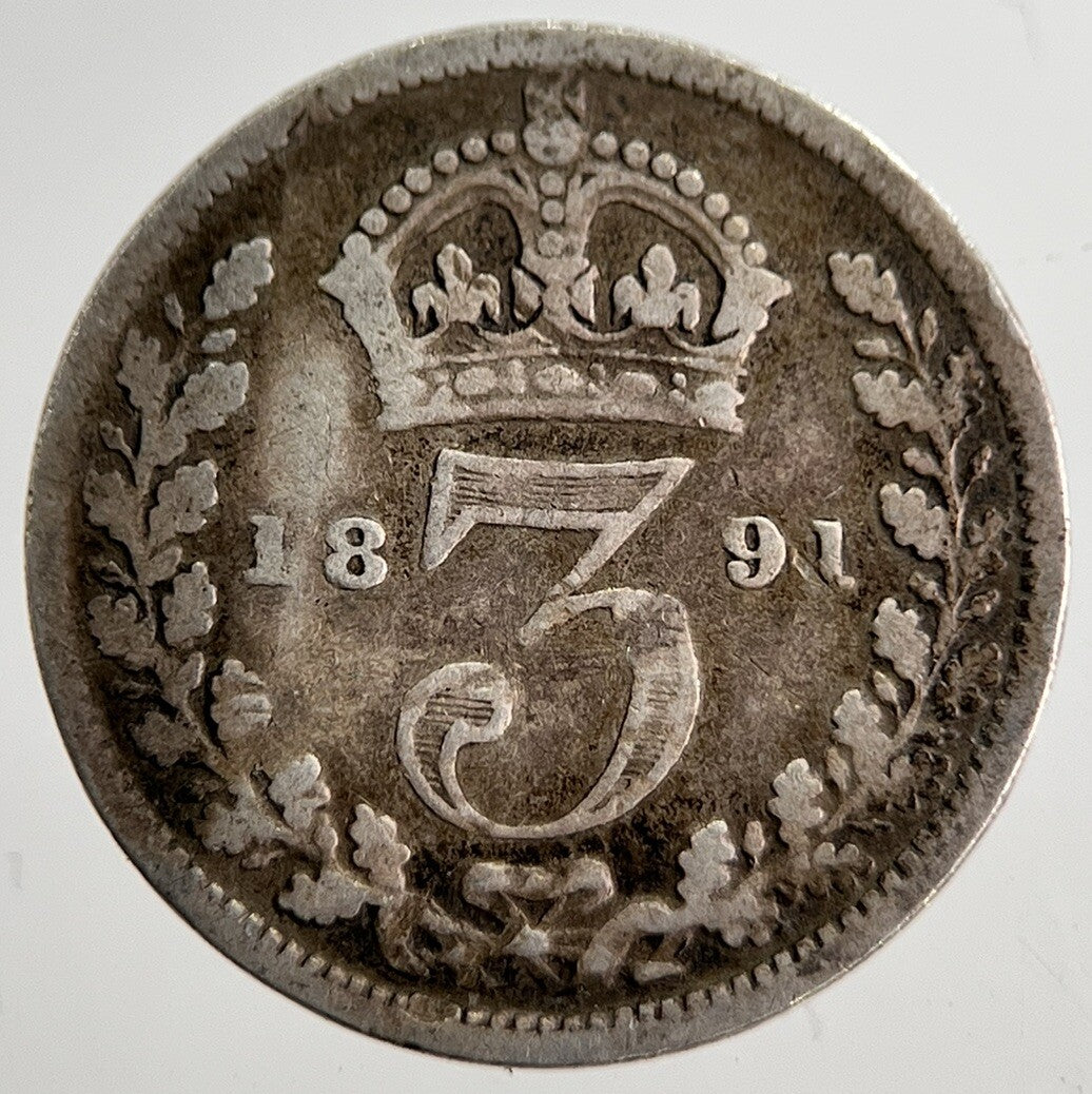1891 Victoria Threepence Silver Coin | Collectable Grade | a8665