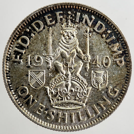 1940 George VI British Shilling Silver Coin | Very Fine Grade | a8350