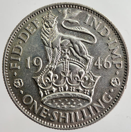 1946 George VI British Shilling Silver Coin | Very Fine Grade | a8695