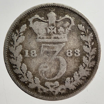 1883 Victoria Threepence Silver Coin | Collectable Grade | a8687