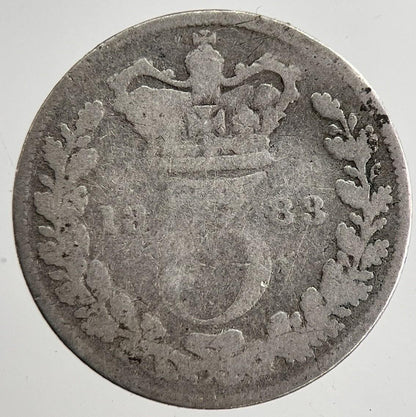 1883 Victoria Threepence Silver Coin | Collectable Grade | a8819