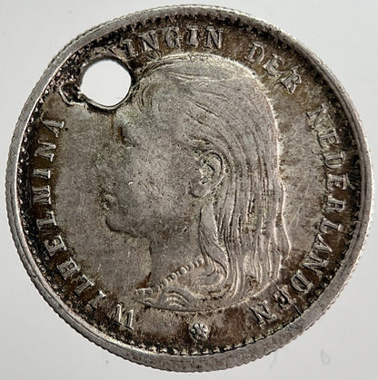 1895 Netherlands 10 Cents Silver Coin | Fine Collectable Grade | a8403