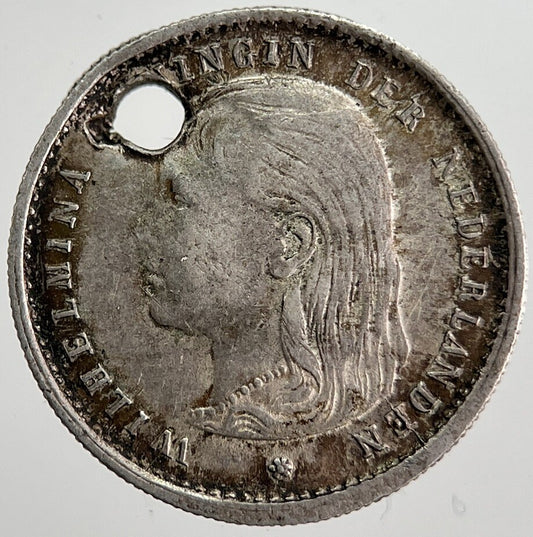 1895 Netherlands 10 Cents Silver Coin | Fine Collectable Grade | a8403