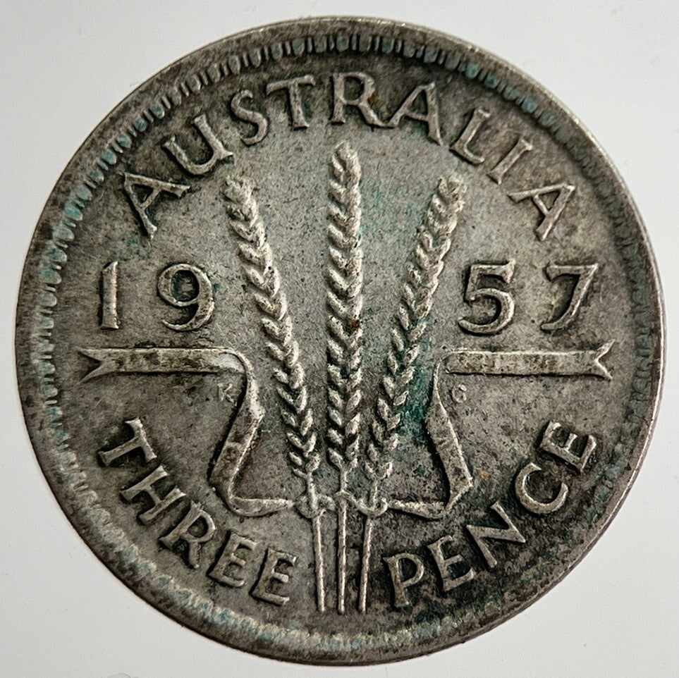 1957 Australia Threepence Silver Coin | Fine Collectable Grade | a8522