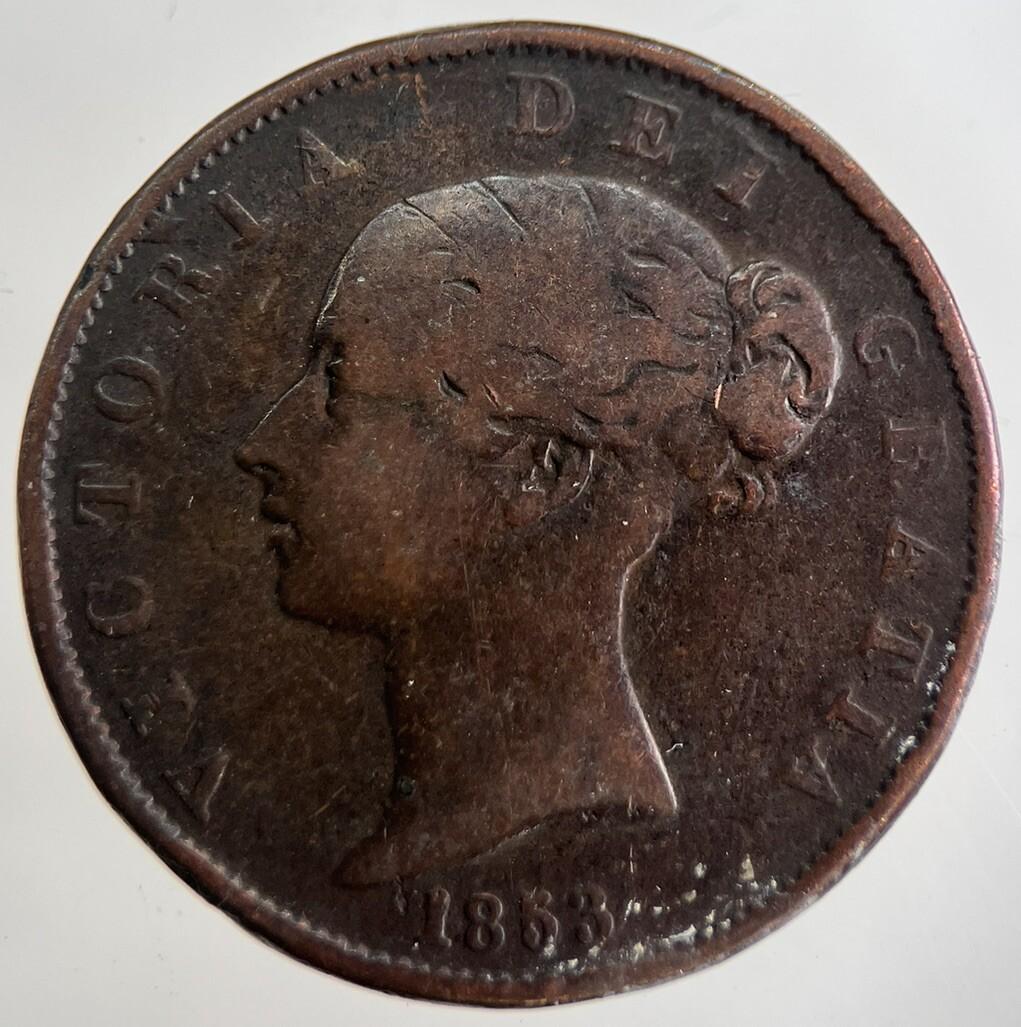 1853 Victoria Half-Penny Coin | Collectable Grade | a8995