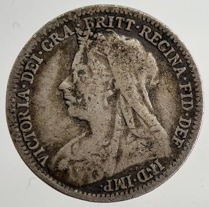 1901 Victoria Threepence Silver Coin | Collectable Grade | a8806