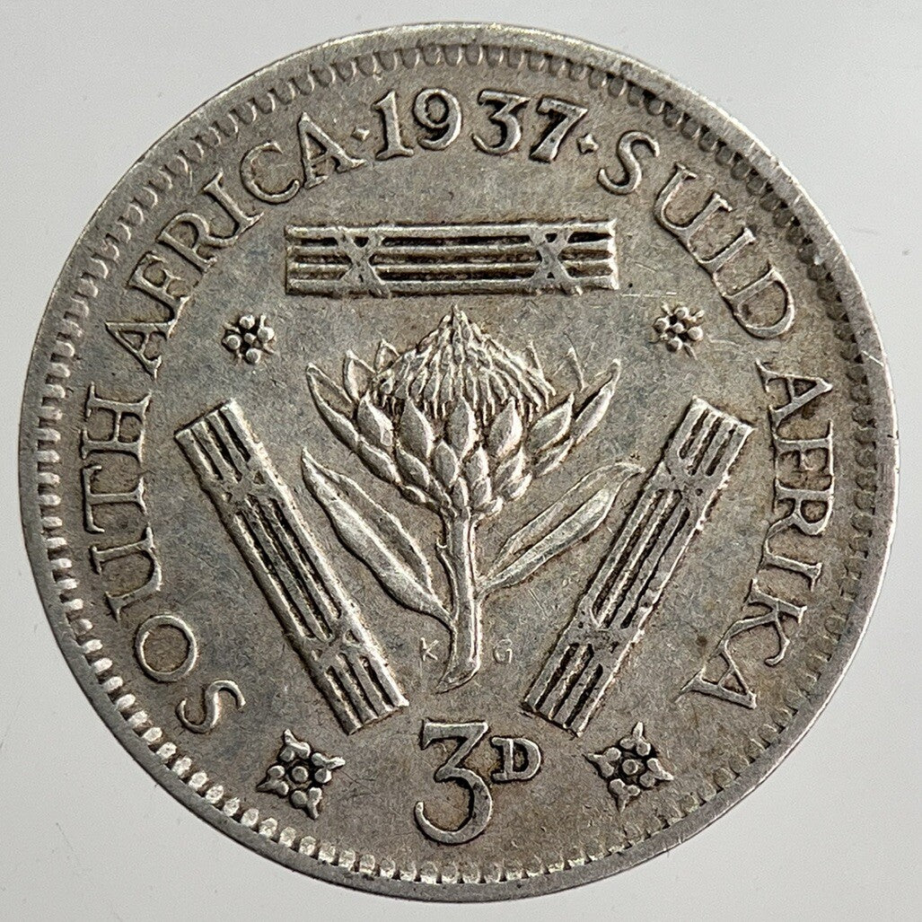 1937 South Africa Threepence Silver Coin | Collectable Grade | a8356