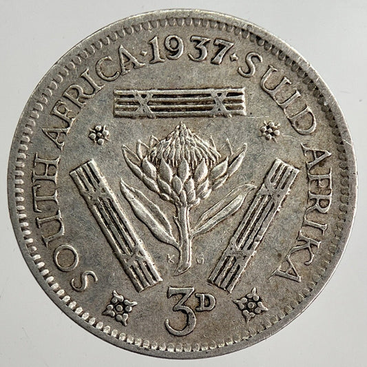 1937 South Africa Threepence Silver Coin | Collectable Grade | a8356