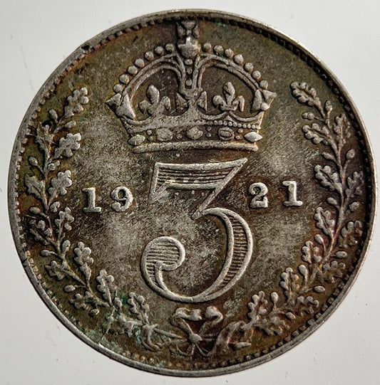 1921 George V Threepence Silver Coin | Very High Grade | a8631