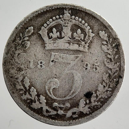 1895 Victoria Threepence Silver Coin | Collectable Grade | a8672