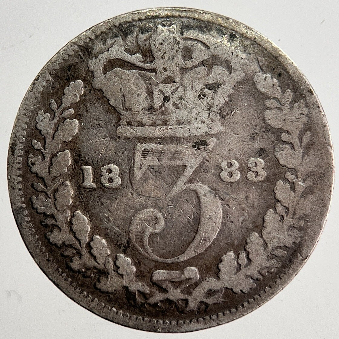 1883 Victoria Threepence Silver Coin | Collectable Grade | a8688
