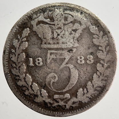 1883 Victoria Threepence Silver Coin | Collectable Grade | a8688