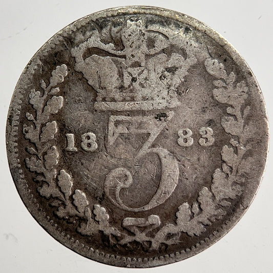 1883 Victoria Threepence Silver Coin | Collectable Grade | a8688