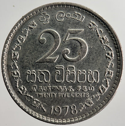1978 Ceylon 25 Cents Sri Lanka Coin | Very High Grade | a8954