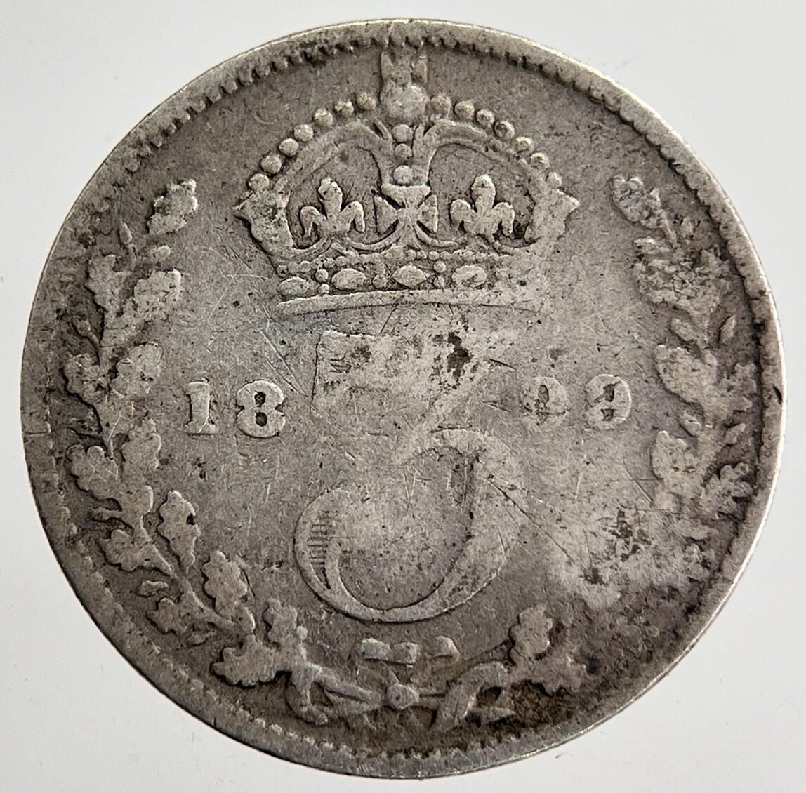 1899 Victoria Threepence Silver Coin | Collectable Grade | a8671