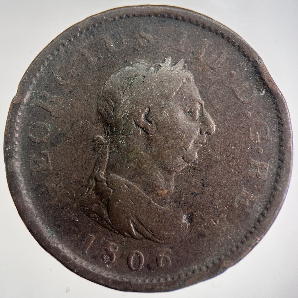 1806 George III 3rd One Penny Coin | Collectable Grade | a8977