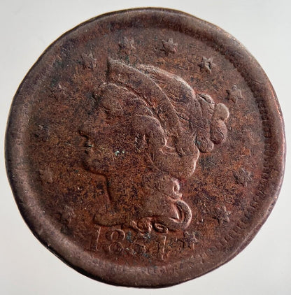 1854 US USA Large 1 One Cent Coin | Collectable Grade | a8968