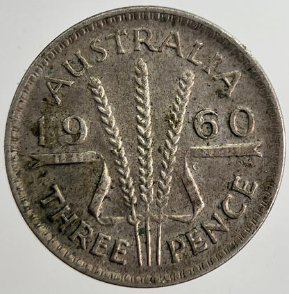 1960 Australia Threepence Silver Coin | Fine Collectable Grade | a8521