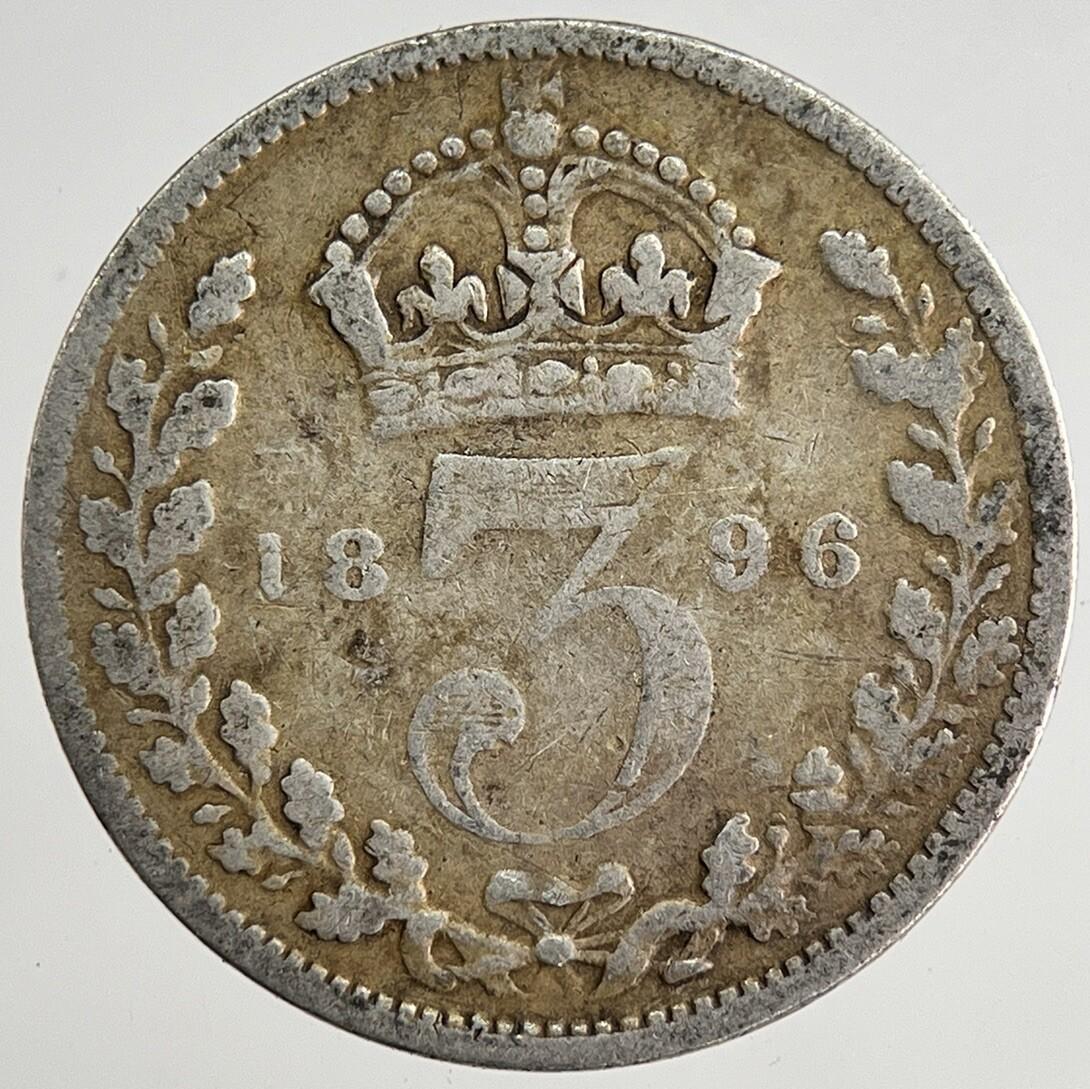 1896 Victoria Threepence Silver Coin | Collectable Grade | a8481