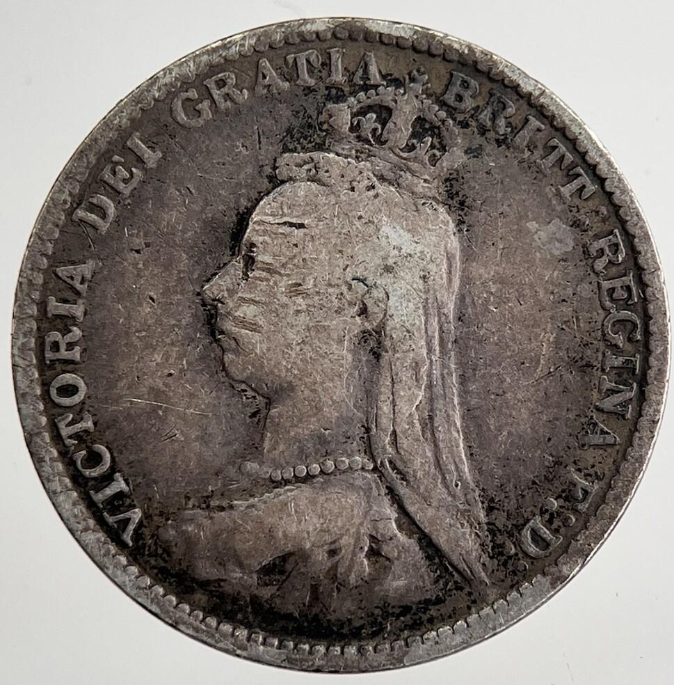 1887 Victoria Threepence Silver Coin | Fine Collectable Grade | a8504