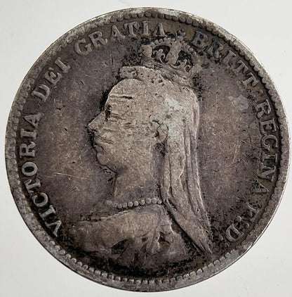 1887 Victoria Threepence Silver Coin | Fine Collectable Grade | a8504