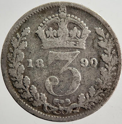 1890 Victoria Threepence Silver Coin | Collectable Grade | a8678