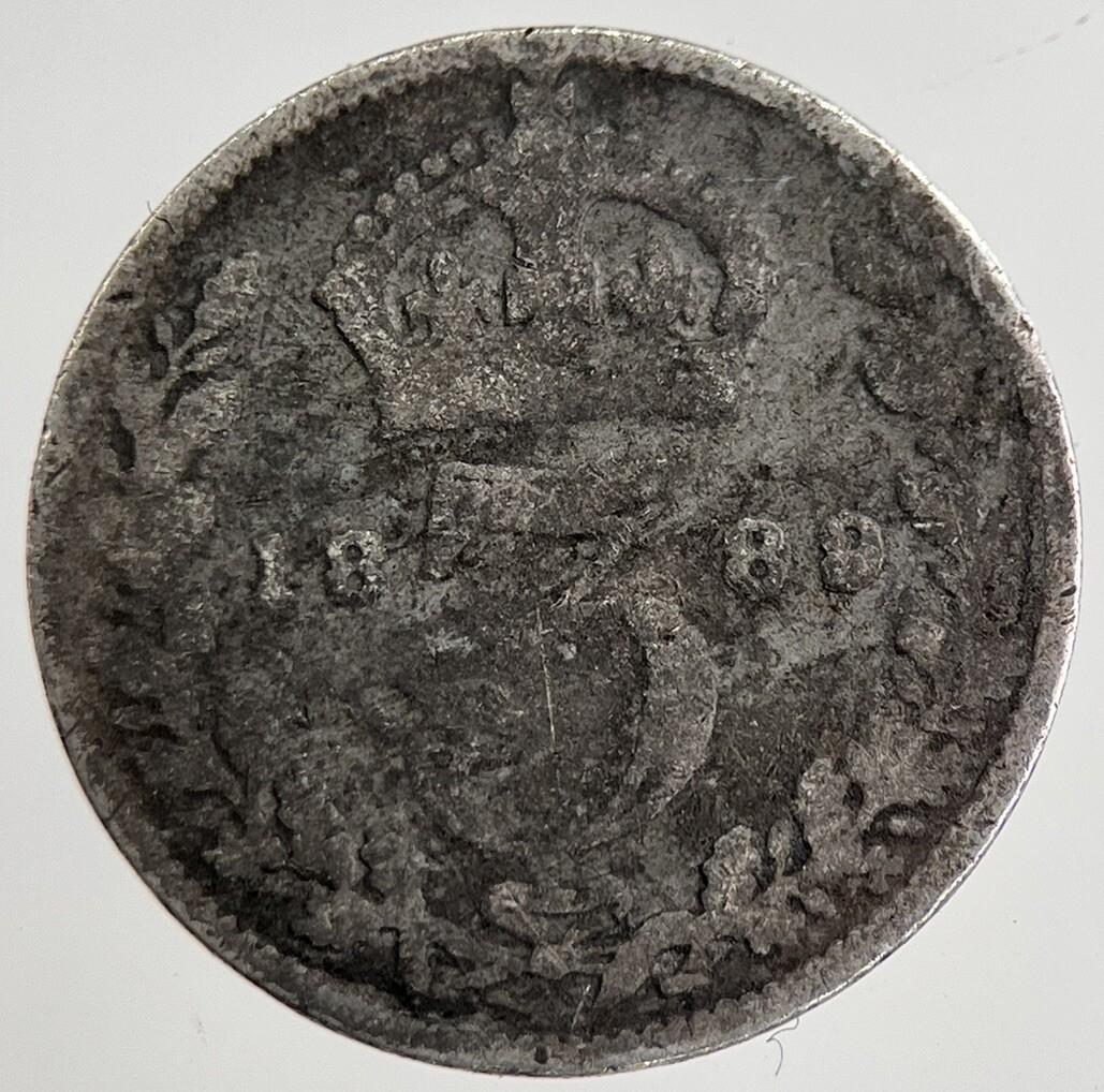 1889 Victoria Threepence Silver Coin | Collectable Grade | a8828