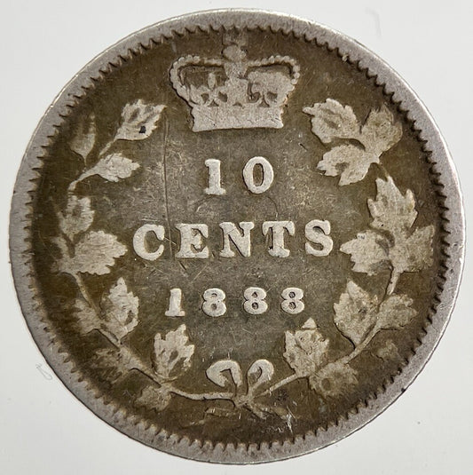 1888 Canada 10 Cents Silver Coin | Collectable Grade